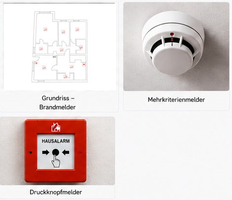 Brandmeldeanlagen – abgestimmte Beispieldarstellung